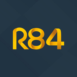 联合字母标志r84矢量插图