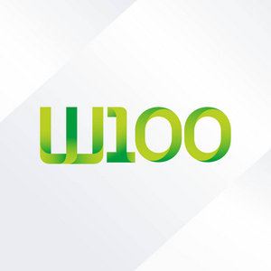 W100联合字母标志矢量图