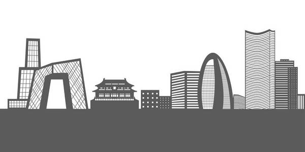 孤立的北京城市景观照片