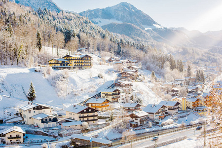 冬季 koenigssee 拜仁阿尔卑斯山