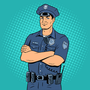 警察手绘图片