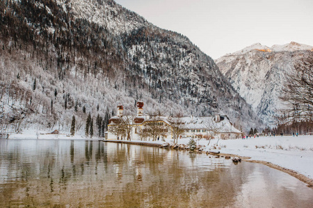 冬季 koenigssee 拜仁阿尔卑斯山