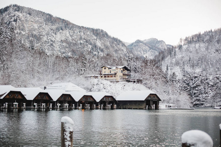 冬季 koenigssee 拜仁阿尔卑斯山