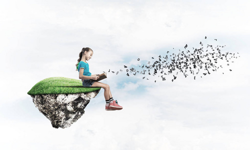 天空少女图片-天空少女素材-天空少女插画-摄图新视界