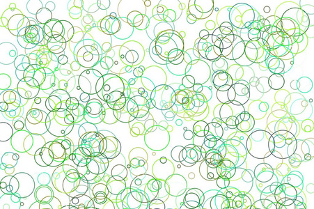 抽象绿色圆圈插图背景