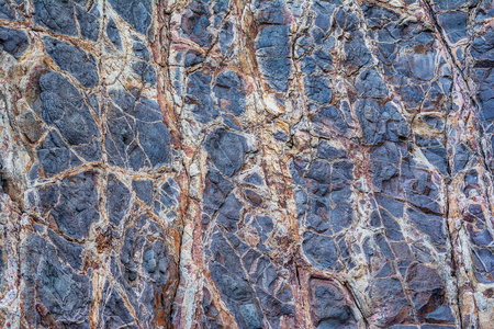 密洛斯岛上的岩石纹理希腊照片