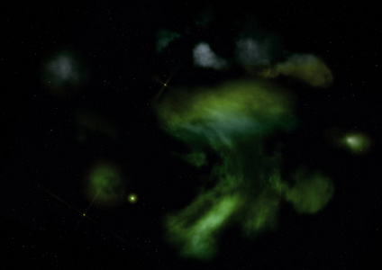 遥远的星云和星场对着太空。 这幅图像的元素由美国宇航局提供。 三维渲染。
