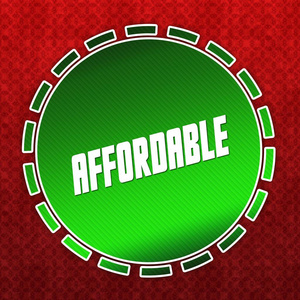 绿色经济实惠徽章红色图案背景图片