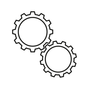 齿轮白色图标