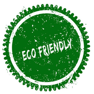环保圆形垃圾绿色邮票图片