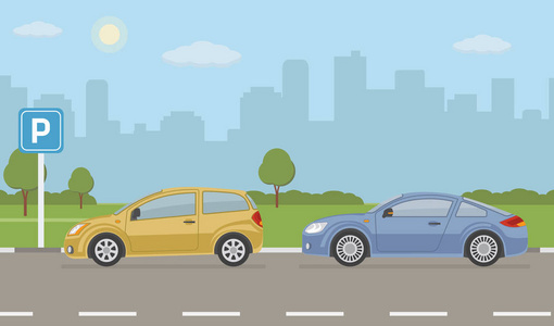 停车场卡通图片
