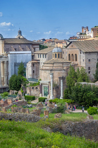 罗穆卢斯寺在 Romanum, 罗马, 意大利的论坛