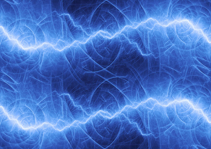 蓝色雷电背景等离子体和电气抽象蓝色电闪雷鸣等离子体和电源背景蓝色