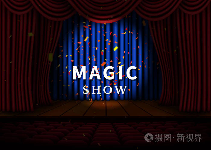 魔术表演海报矢量