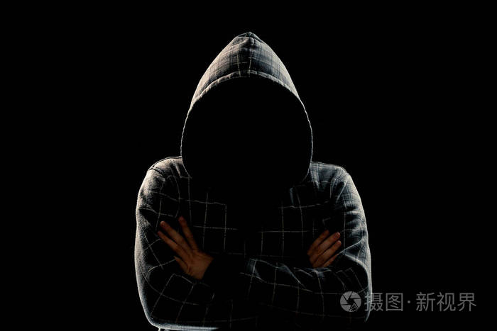 犯罪隐姓埋名神秘保密匿名的概念.