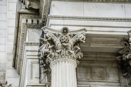 华盛顿特区历史建筑的古代经典专栏