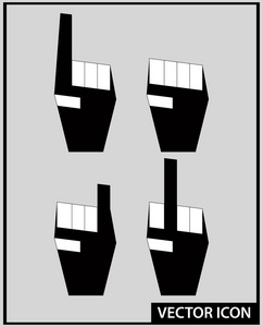 手势矢量图标