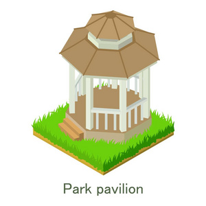 公园帕维隆图标, 等距样式