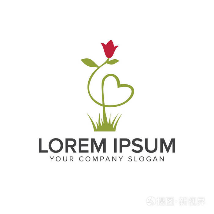 花卉草标志设计理念