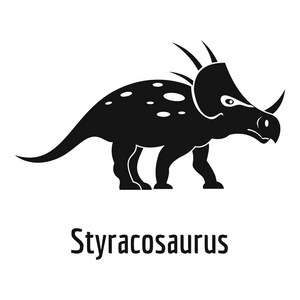 Styracosaurus 图标，简单的样式