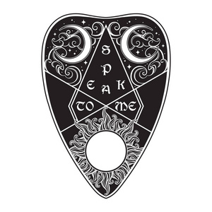 手画的艺术碟仙神秘化 oracle planchette 分离.