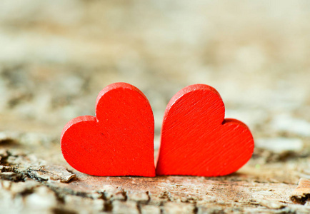 s Day. Heart on a wooden background