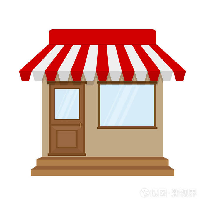 商店或商店图标.矢量插图