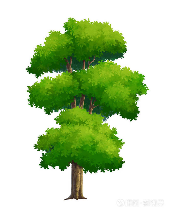 树木鲜艳颜色的插图