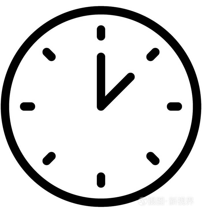 时钟矢量线图标
