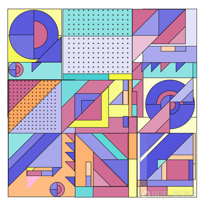 复古风格纹理图案和元素. 现代抽象设计海报和封面模板