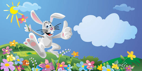 奔跑的兔子图片