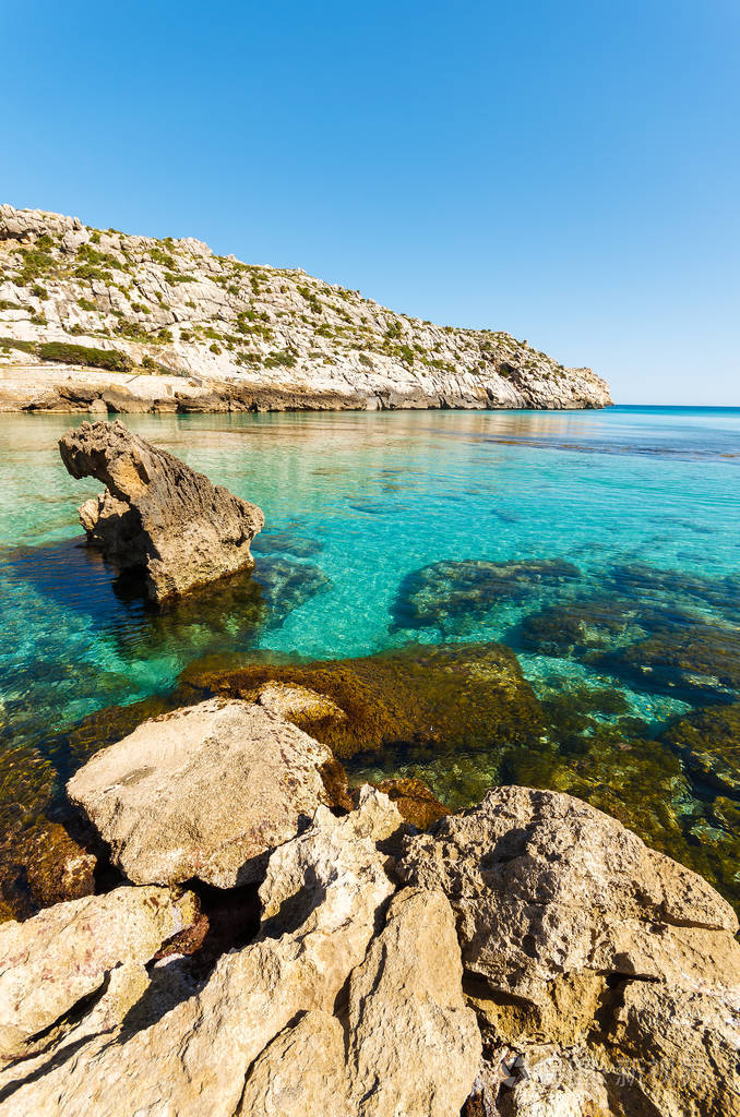 卡拉桑维森特海滩马里亚岛绿松石水西班牙