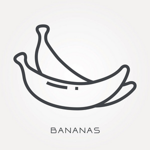 一行图标香蕉