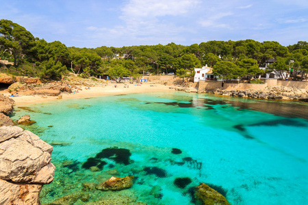 美丽的海滩，绿松石海水，CALAGAT马利亚岛，西班牙