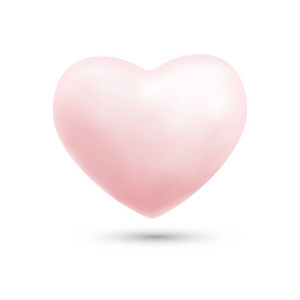 快乐情人节与符号3d 粉红色的心气球孤立 o
