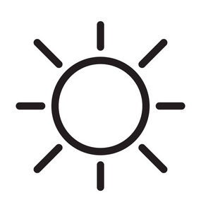 太阳矢量轮廓图标