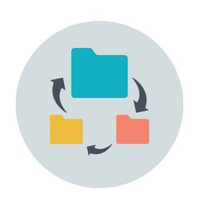 文件夹共享文件夹文件夹共享彩色矢量图标照片