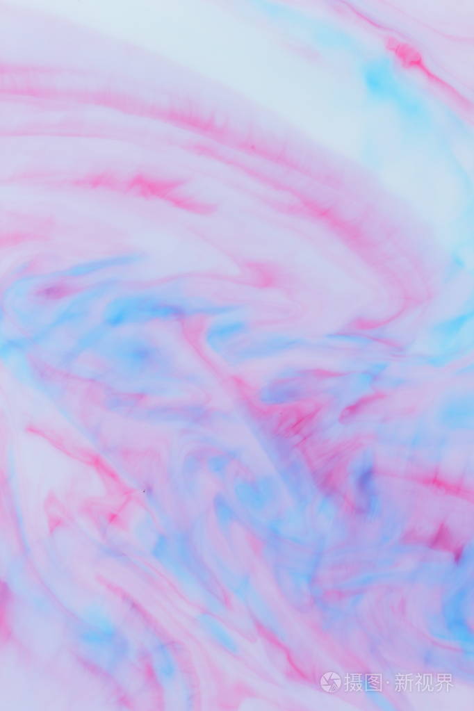 粉蓝色抽象背景上的液体粉红色极简背景粉蓝色图案粉彩纹理设计师背景