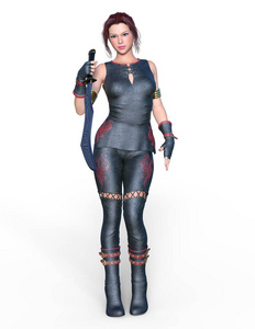 女性击剑器3D CG渲染女性击剑器。