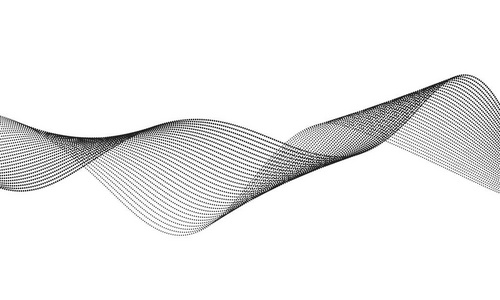 弯曲的波浪线,光滑的条纹插画