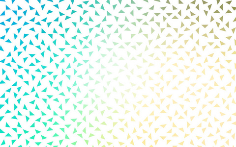 浅蓝色, 绿色矢量抽象几何背景, 由有色三角形组成