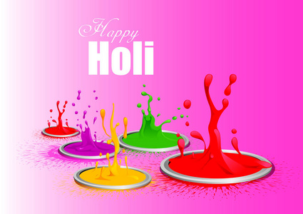 印度节日的色彩快乐洒红节背景