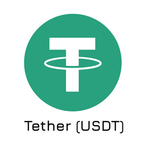 系绳 Usdt。矢量插图密码 ic