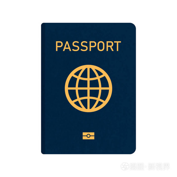矢量国际护照与生物特征数据