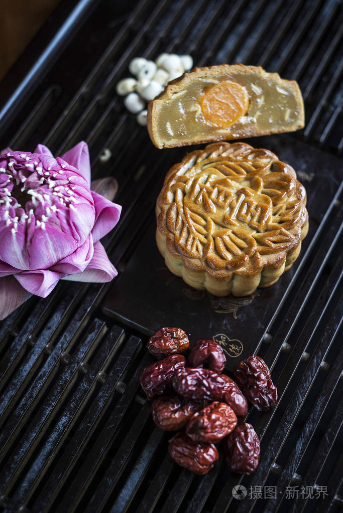 传统的中国节日月饼糕点甜点