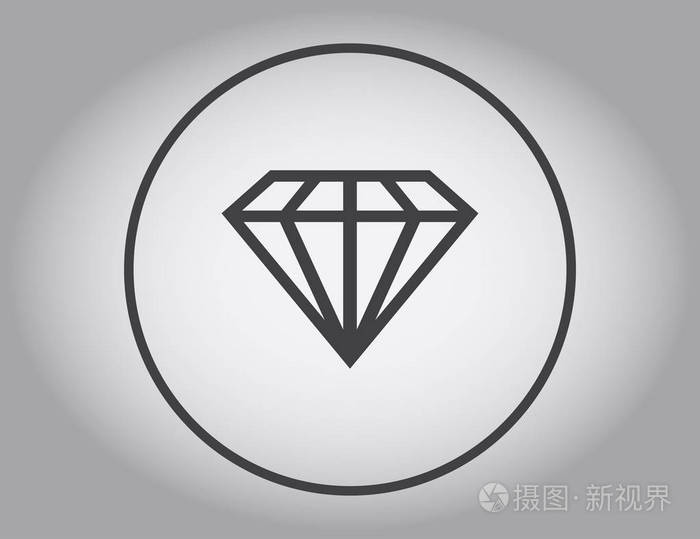 线钻石矢量图标