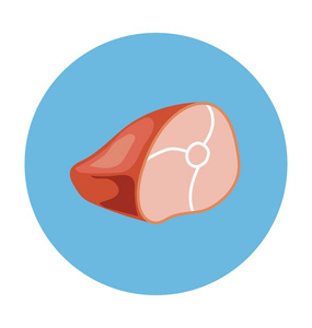 牛肉平面矢量图标