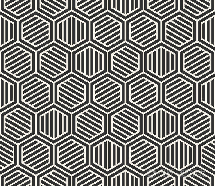 矢量无缝图案现代时尚抽象纹理重复条纹元素的几何瓷砖