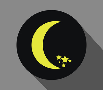 月亮白色图标图片