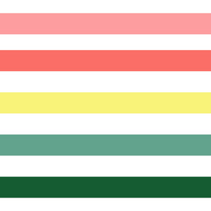 无缝抽象几何条纹矢量图案背景与彩色糊状水平线，白色粉红色珊瑚，黄色绿松石，茶色